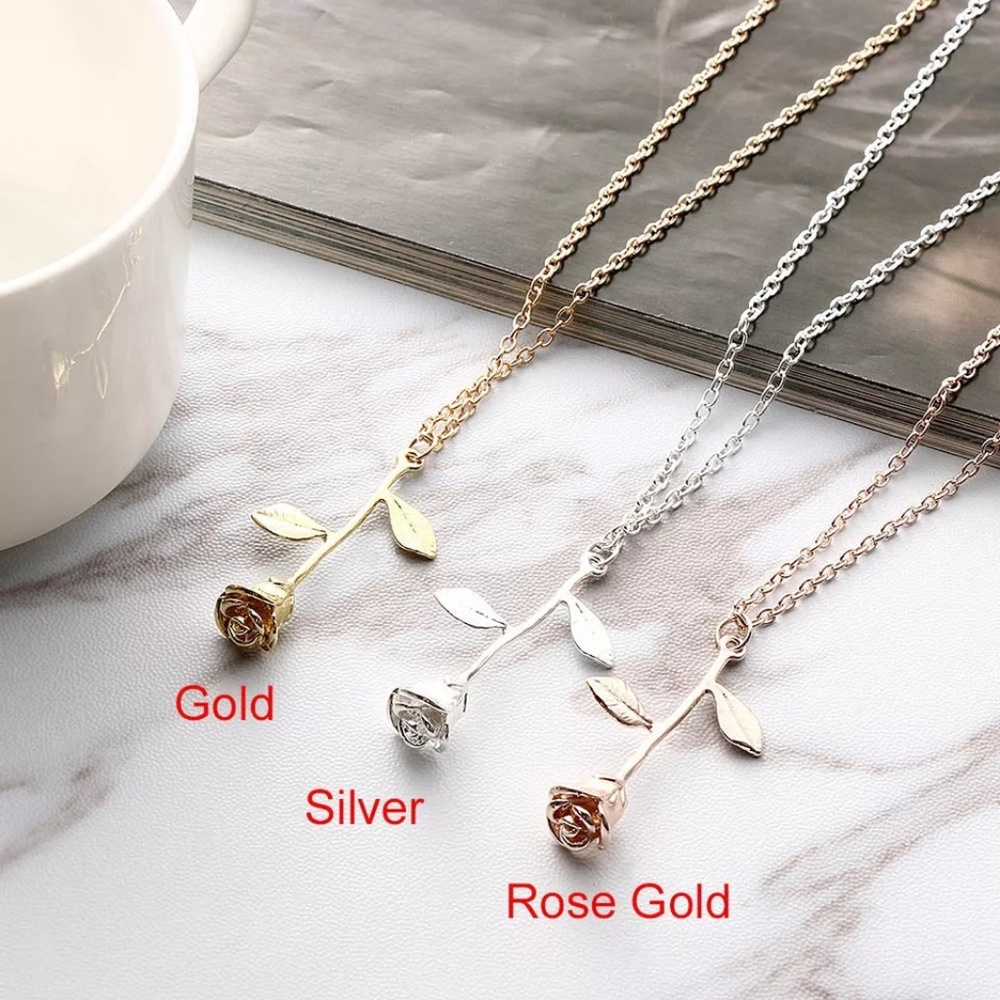 🌹Delicate rose pendant necklace - Picture 5 of 5